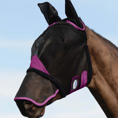 Weatherbeeta Comfitec Durable Mesh Mask with ears and nose. Horse fly mask.