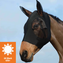 Load image into Gallery viewer, WeatherBeeta Stretch Bug Eye Saver with ears. Horse Fly Mask. Pony Fly Mask.
