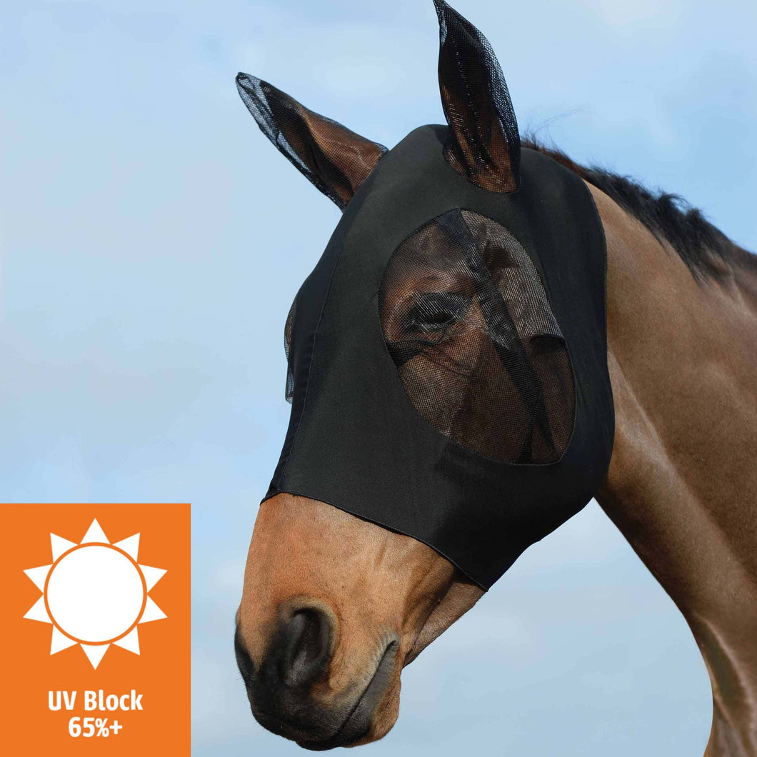 WeatherBeeta Stretch Bug Eye Saver with ears. Horse Fly Mask. Pony Fly Mask.