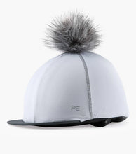Load image into Gallery viewer, Premier Equine Jersey Hat Silk with Faux Fur Pom Pom
